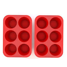 Amazon Com Silicone Texas Muffin Pans And Cupcake Maker 6 Cup Large Set Of 2 Commercial Use Free Recipe Cupcake Maker Silicone Muffin Pan Texas Muffin Pan