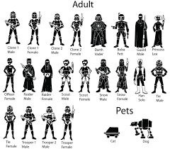 Star Wars Stick Family Vinyl Decal Family Of 5 Star Wars Awesome Stick Family Star Wars