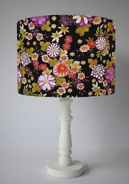 Japanese Flower Lampshade Floral Table Lamp For Bedroom Etsy Flower Lamp Shade Floral Lampshade Table Lamps For Bedroom