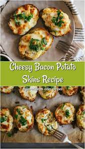 Easy Loaded Potato Skins Recipe Recipe Potato Skins Potatoe Skins Recipe Recipes
