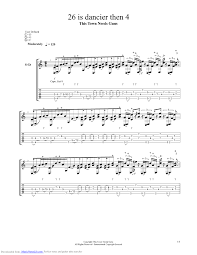 26 Is Dancier Than 4 Guitar Pro Tab By This Town Needs Guns @  Musicnoteslib.com