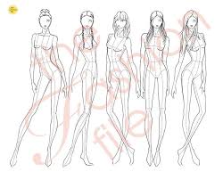 Fashion Figures Hairstyles 25 Pack Pdf Ai And Png Files For Etsy In 2021 Fashion Figures Fashion Figure Templates Fashion Sketches