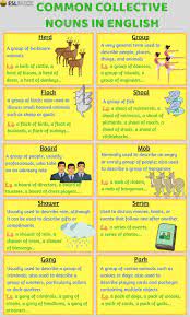 Common Collective Nouns In English Eslbuzz Learning English Collective Nouns Learn English English Vocabulary