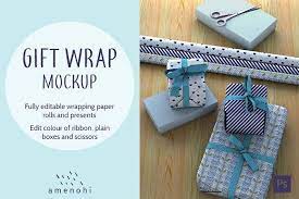 Download Gift Wrap And Presents Mockup Scene Mockup Free Psd Mockup Gift Wrapping