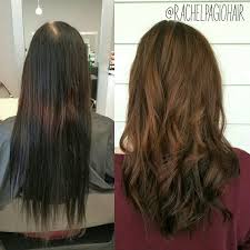 Step 1 Of Black Hair To Blonde Hair Transformation Black To Brown Blonde Hair Transformations Hair Transformation Hair Color Pastel
