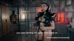 JOI dominant Italian mistress with her slave