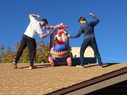 How to put inflatable decorations on the roof. We Re Not The White House For Christmas But We Are That House