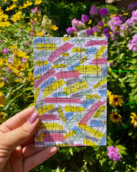 Amongst the Crowd, Original Hand-drawn Art, Velvet Finish Postcard