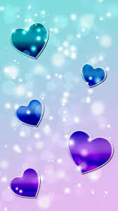 Blue Purple Hearts Wallpaper Heart Wallpaper Valentines Wallpaper Love Wallpaper