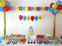 First birthday decorations for baby boy. Baby Boy Birthday Decoration Ideas At Home Novocom Top