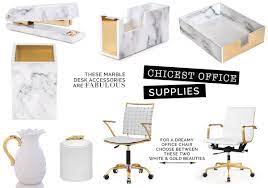 Gold X White X Marble Office Decor At Rachel George Shop Now Www Rachelgeorge Co Office Decor Professional Office Supplies Desk Accessories Home Office Space