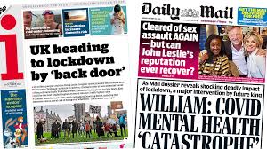 Boris johnson expected to approve 'inevitable' delay in lockdown boris johnson is expected to agree to the delay of lockdown easing in england and, according to a new. Newspaper Headlines Lockdown By Back Door And Virus Hidden Victims Bbc News