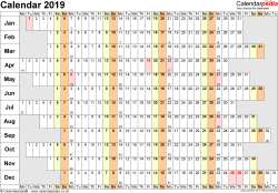 Excel Calendar 2019 Uk 17 Printable Templates Xlsx Free