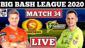 You can also watch it on big bash official website. Big Bash League Live Syt Vs Prs Live Bbl T20 34th Match Sydney Thunder Vs Perth Scorchers Live Youtube