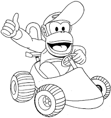 How To Draw Diddy Kong Driving His Car From Wii Mario Kart - Page 2 Of 2 -  How To Draw Step By Step Drawing Tutorials
