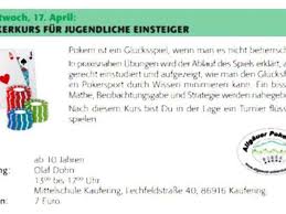 Sind jugendliche personen, die 14, aber noch nicht 18 jahre alt sind, 3. Pokerkurs Fur Jugendliche Einsteiger Im Angebot Des Jugendamtes Landsberg Landsberg