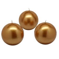 Zest Candle 2 In Metallic Gold Ball Candles 12 Box Cbz 037 The Home Depot