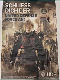 An officer (cruise) finds himself caught in a time loop in a war with an alien race. Edge Of Tomorrow 2014 Rita Emily Blunt German Poster