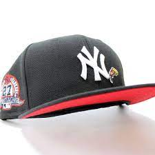 Pizza Newyorkyankees 27 World Championships 59fifty Fitted Neweracap In Black Redunderbrim Hats For Men Nba Hats Fitted Hats