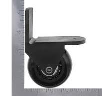 3" Black, Inline Skate Wheel with Housing, Plastic