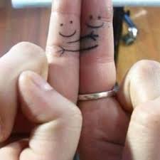 This Couple With A Simple Statement Matching Couple Tattoos Relationship Tattoos Matching Tattoos