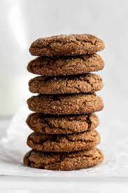 Chewy Ginger Molasses Cookies In 2021 Christmas Baking Ginger Molasses Cookies Molasses Cookies