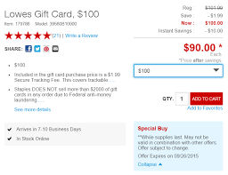 We did not find results for: Offer No Longer Available 100 Lowes Gift Cards For 90 At Staples