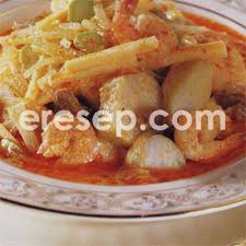 Resep lontong sayur gulai nangka muda. Lontong Sayur Gulai Rebung Pepaya Muda