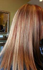 Honey Blonde With Intense Red Highlights Done By Me Get Your Hair Done Today Call To Make Your Appoin Blonde With Red Highlights Blonde Hair Shades Super Hair