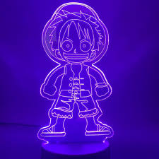 Japanese Anime One Piece Cute Monkey D Luffy Figure Nightlight For Child Birthday Gift Kids Bedroom 3d Led Night Light Anime Japanese Anime