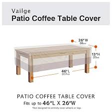 Transform any outdoor space into your own personal oasis, with beautiful new patio furniture from costco. Vailge Rectangular Coffee Table Cover Outdoor Lawn Patio Furniture Covers With Padded Handles And Durable Hem Cord Heavy Duty And Waterproof Fits Large Rectangular Coffee Table Beige Brown Pricepulse