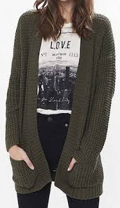Army Green Wool Cardigan Colorful Fashion Cardigan Outfits Green Cardigan Outfit