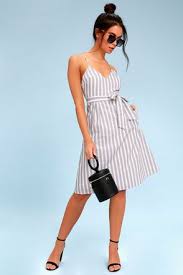 White Sundresses Yellow Sundresses Cute Sundresses At Lulus Striped Midi Dress Casual Summer Dresses Sundresses White Striped Dress