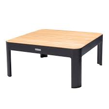 With its trendy design and solid hardwood construction, the xcell coffee table will enhance the modern look of your living room. Get The Portals Outdoor Square Coffee Table In Black Finish With Natural Teak Wood Top From Walmart Now Accuweather Shop