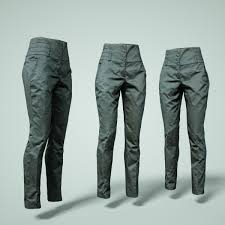 Black Trousers High Waist 3d Model Black Trousers Model Trousers