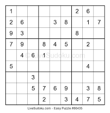 A sudoku grid begins with some numbers present and many missing. Free Sudoku Puzzle Sudoku Sudoku Printable Hard Puzzles