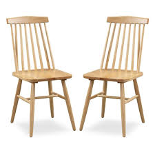 Edgemod Minot Natural Dining Chair Set Of 2 Hd 482 Nat X2 The Home Depot Solid Wood Dining Chairs Dining Chairs Natural Dining Chairs