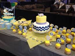 Elephant Navy Blue Yellow And Gray Baby Shower Grey Baby Shower Baby Shower Cakes Shower Cakes