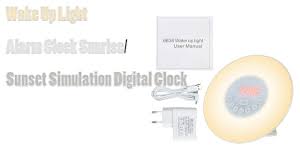 Wake Up Light Alarm Clock Sunrise Sunset Simulation Digital Clock Youtube