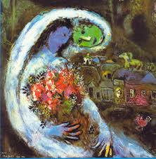 Marc Chagall 1887 1985 La Fidanzata Dal Volto Blu Marc Chagall Art Chagall Paintings