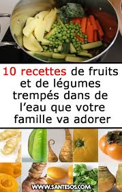 10 Recettes De Fruits Et De Legumes Trempes Dans De L Eau Que Votre Famille Va Adorer Recette Fruits Legumes Santebienetre Astuces Nutrition Food Fruit
