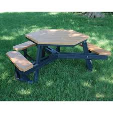 Hexagonal Recycled Plastic Ada Picnic Table Outdoor Picnic Tables Picnic Table Plastic Picnic Tables