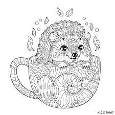 Touch device users, explore by touch or with swipe gestures. Zentangle Hedgehog Coloring Page Novocom Top