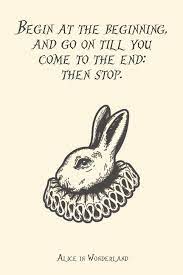Begin At The Beginning And Go On Till You Come To The End Then Stop Lewiscarroll Alice And Wonderland Quotes Wonderland Quotes Alice In Wonderland Poster