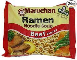 Take instant ramen noodles out of packet, tossing the flavor packet. Amazon Com Maruchan Ramen Beef 0 1875 Ounce Packages Pack Of 24 Ramen Noodles Grocery Gourmet Food
