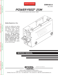 Lincoln Electric Svm185 A Users Manual Manualzz Com