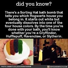What house do you want to be in? Theres A Sorting Hat Bath Bomb That Tells You Did You Know