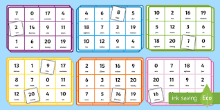 Also to save on printer ink, you can use anything else you have available to use as tokens: Number Words 0 20 Bingo Number Words 0 20 Bingo