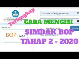 Cara Mudah Lapor Simdak Bop Paud Tahap 2 Youtube
