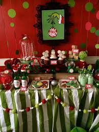 The Grinch Christmas Party Dessert Table See More Party Planning Ideas At Catchmyparty Com Grinch Christmas Party Kids Christmas Party Grinch Christmas